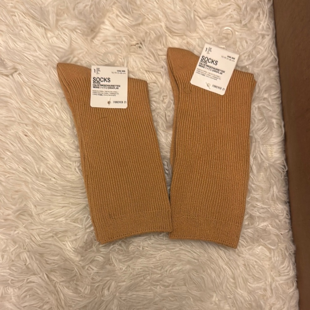 Forever 21 Tan Casual Socks